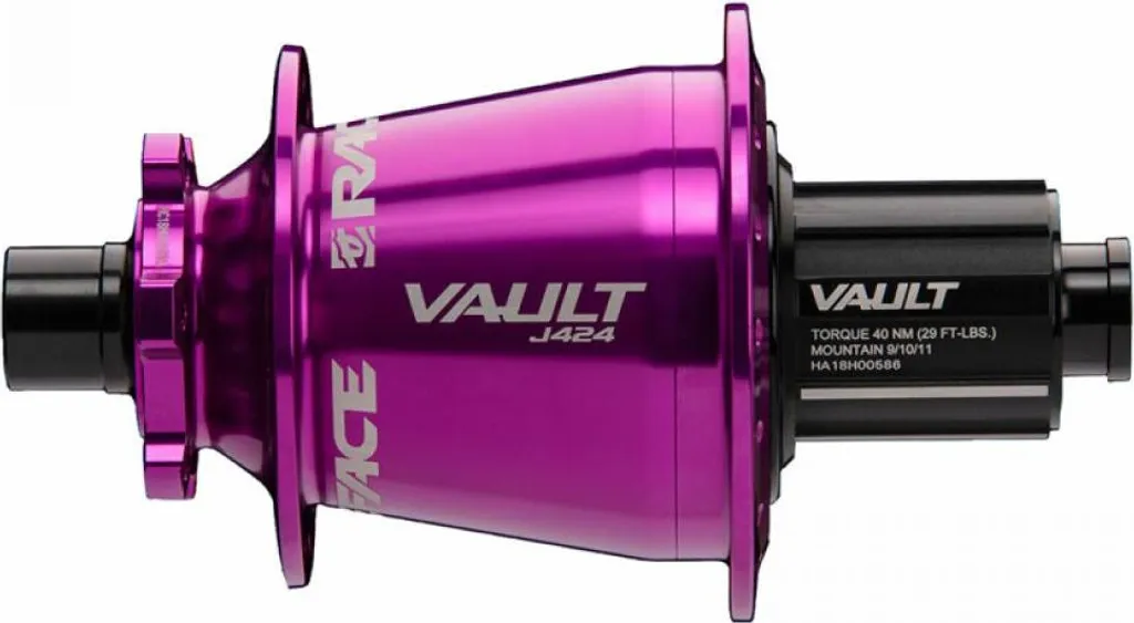 Moyeu arrière VTT Race Face Vault violet 148x12 32 trous : fiabilité pro