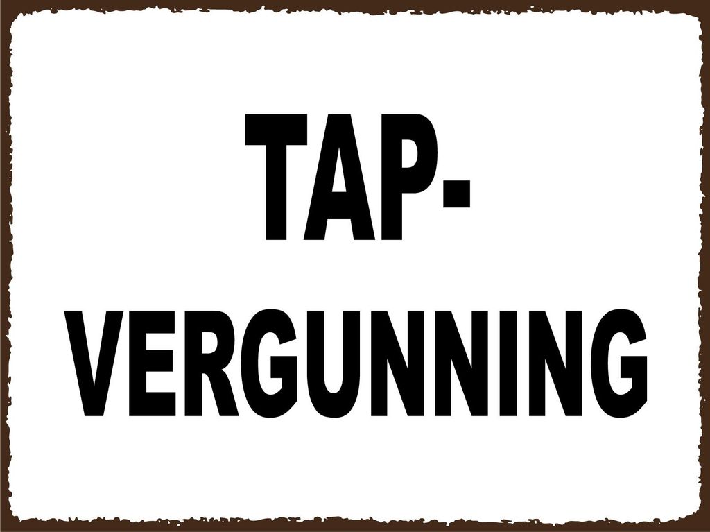 vianmo Blechschild 30x40 cm holländisch Tapvergunning Zapfgenehmigung