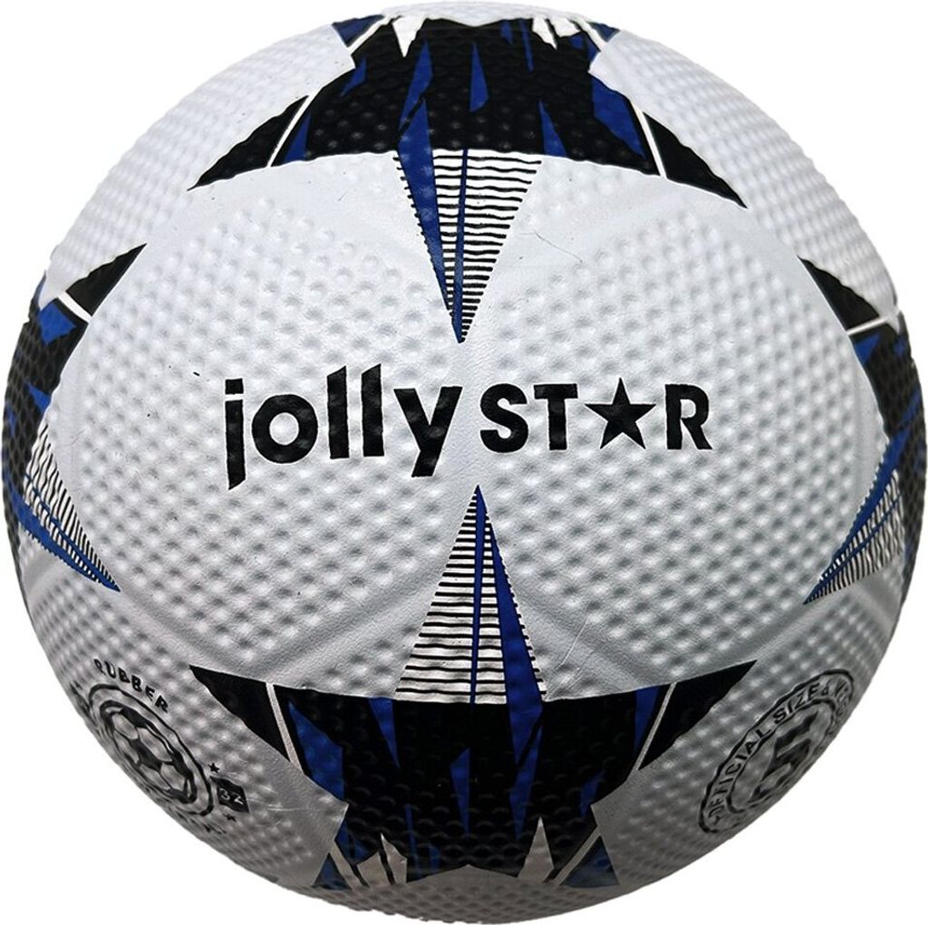 JollyStar Fußball Streetball Größe 5 Street Pro 420g Gummiball Weiß