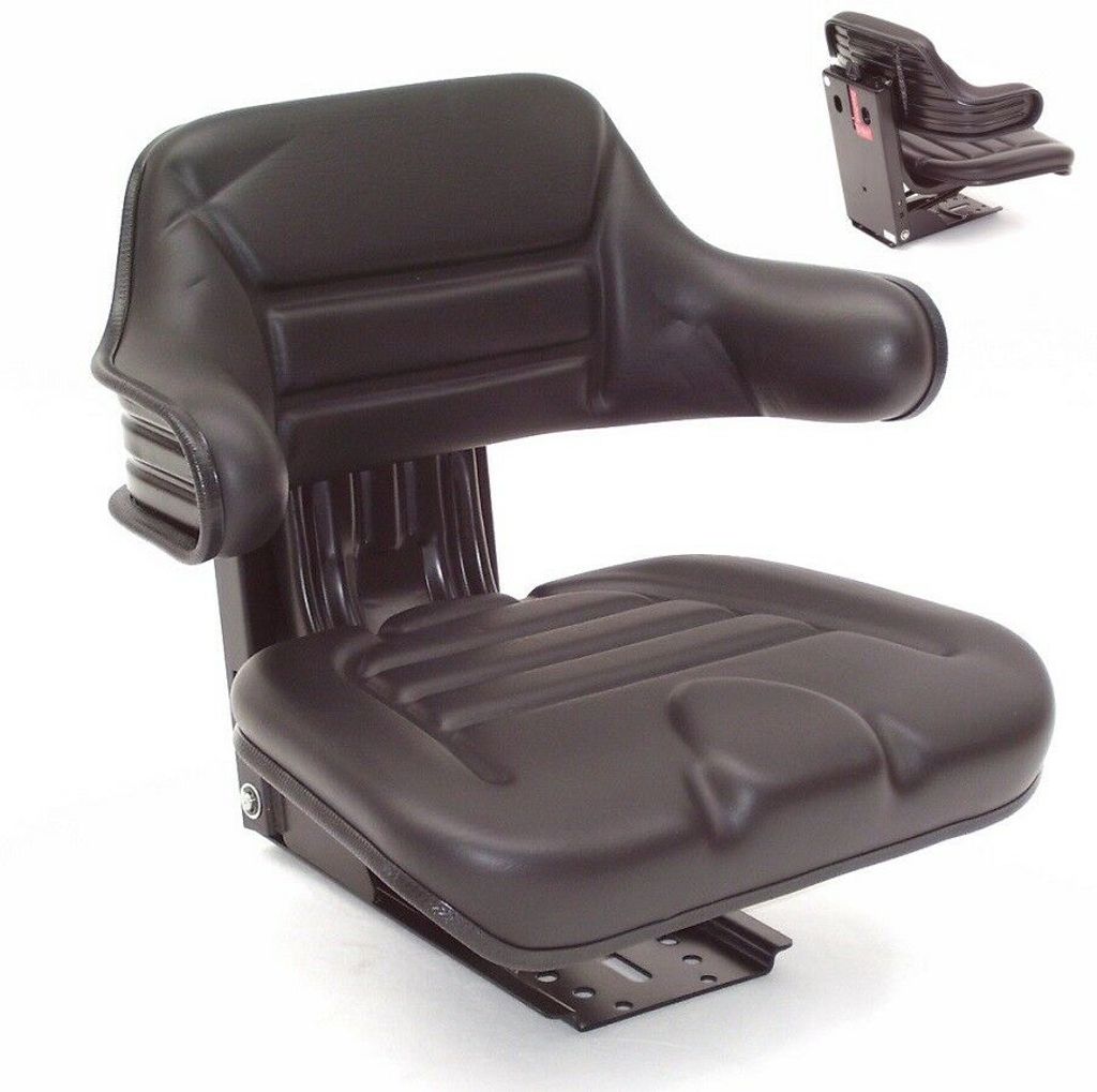 Universal Traktorsitz Schleppersitz Staplersitz Sitz Baggersitz mit Rückenlehne 