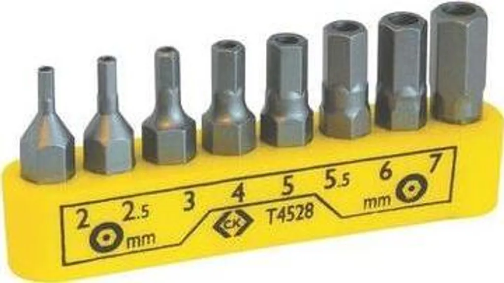 Embouts hexagonaux BO C.K T4528 en acier spécial - Coffret de 8 unités
