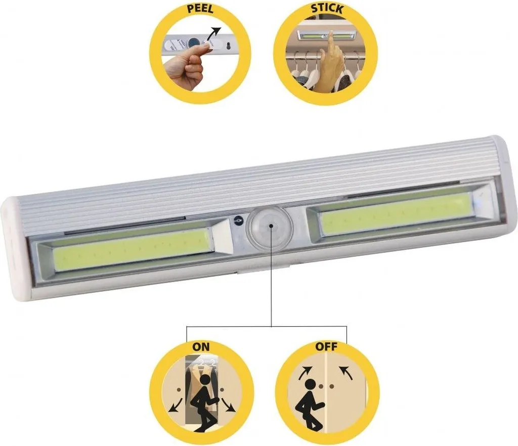VELAMP LT011 Lampe LED 3W avec détecteur de mouvement infrarouge blanc