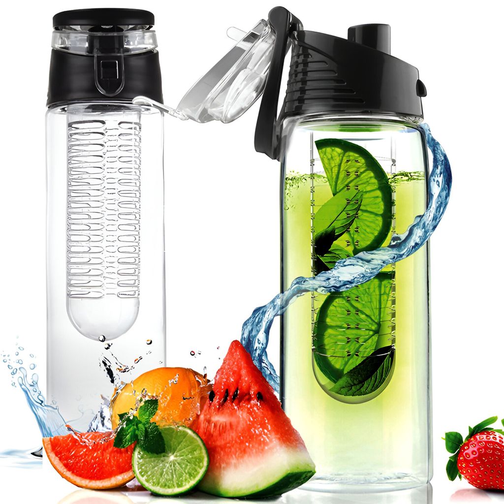 Bouteille d'eau avec compartiment à fruits, 700 ml, sans Image du produit 