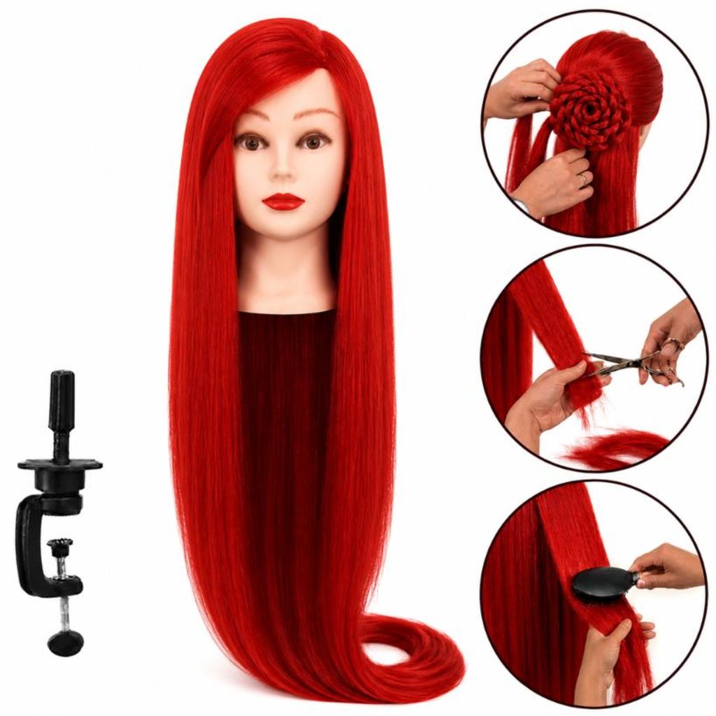 Tête à coiffer Iza 90 cm cheveux thermorésistants avec Image du produit 
