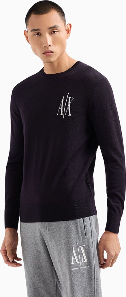 Armani Exchange 8nzm4r_zm8az Pullover Schwarz L Mann Schwarz L