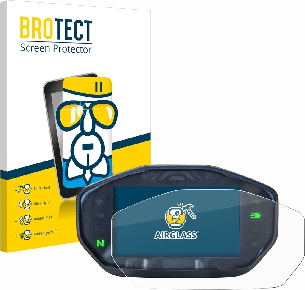 BROTECT Schutzglas für Ducati Monster / Monster + 2021 Schutzfolie Panzer Folie Glas Display Schutz klar