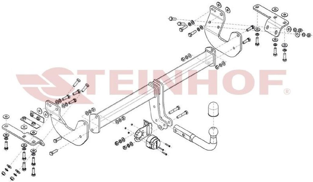 Z547348 Anhängerkupplung passend für NISSAN X-Trail 2014-05/2017 starr