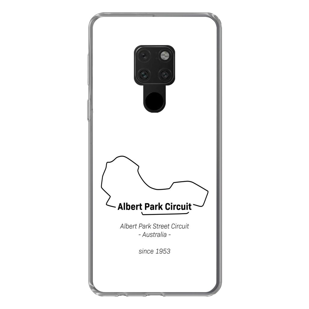 MuchoWow Handyhülle Schutzhülle Hülle für Huawei P40 Lite Formel 1 - Australien - Rennstrecke Silikon Softcase Handy Hülle - Handy