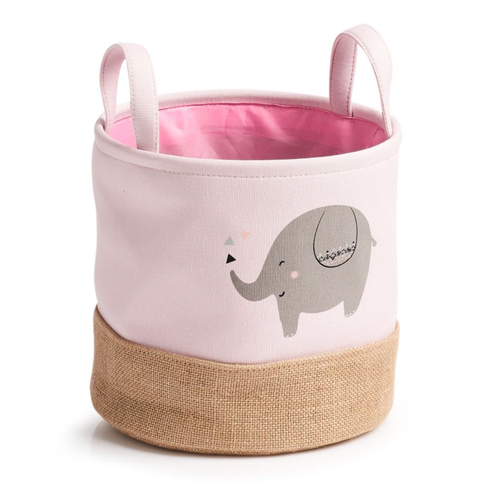Zeller 14276 Aufbewahrungskorb 'Elefant', Polyester/Jute, Produktbild 1