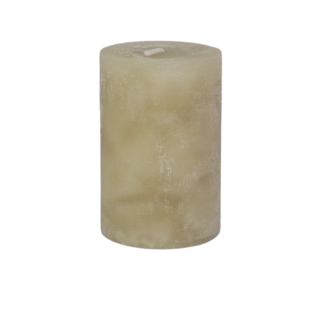 Stumpenkerze durchgefärbt leinen 7,5 x Ø 5 cm
