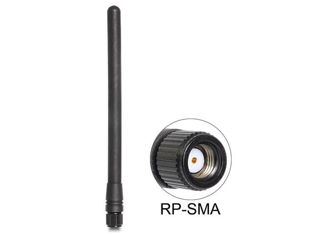 Delock 88688 Antenna 868MHz ZigBee RP-SMA 2dBi Rigida Nera