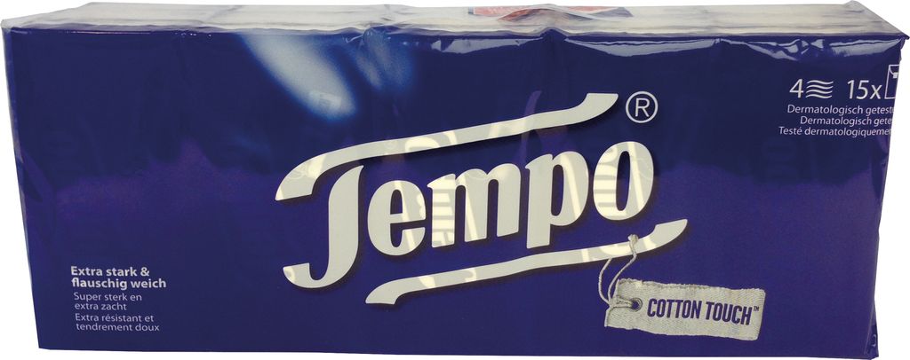 Tempo Taschentücher 650443 15x10 St./Pack. Produktbild 