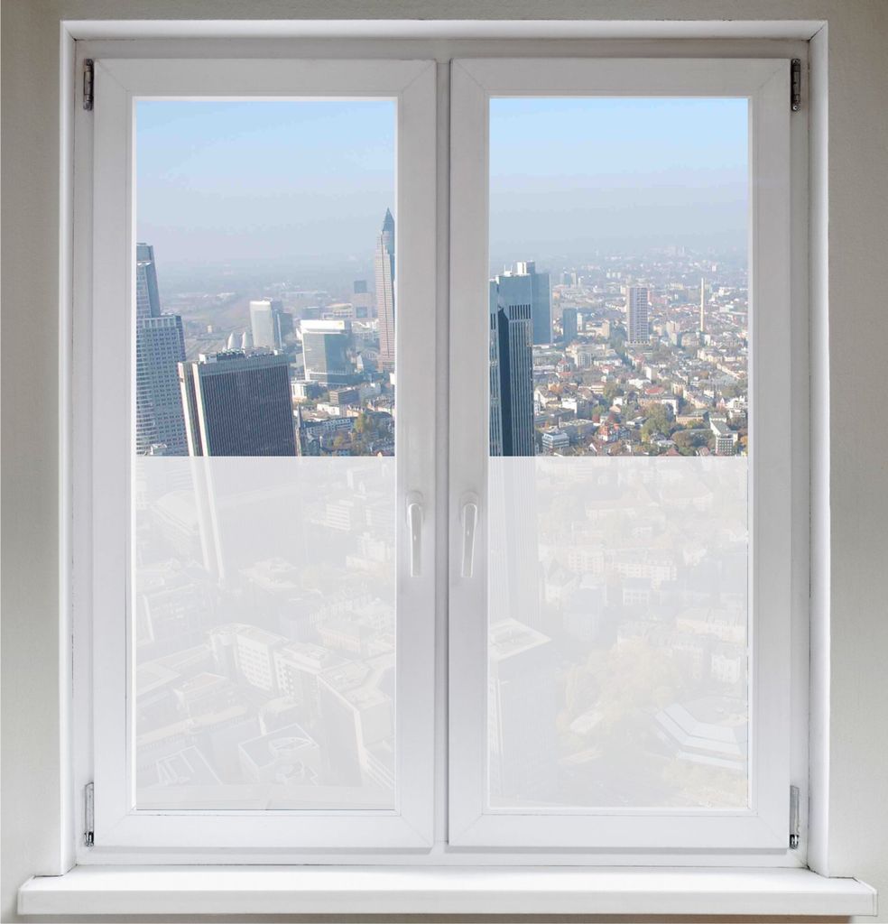 INDIGOS UG Fensterfolie Glasdekorfolie Sichtschutzfolie satiniert blickdicht ORACAL – max. 120cm x 50cm - 1200mm Breite x 500mm Höhe