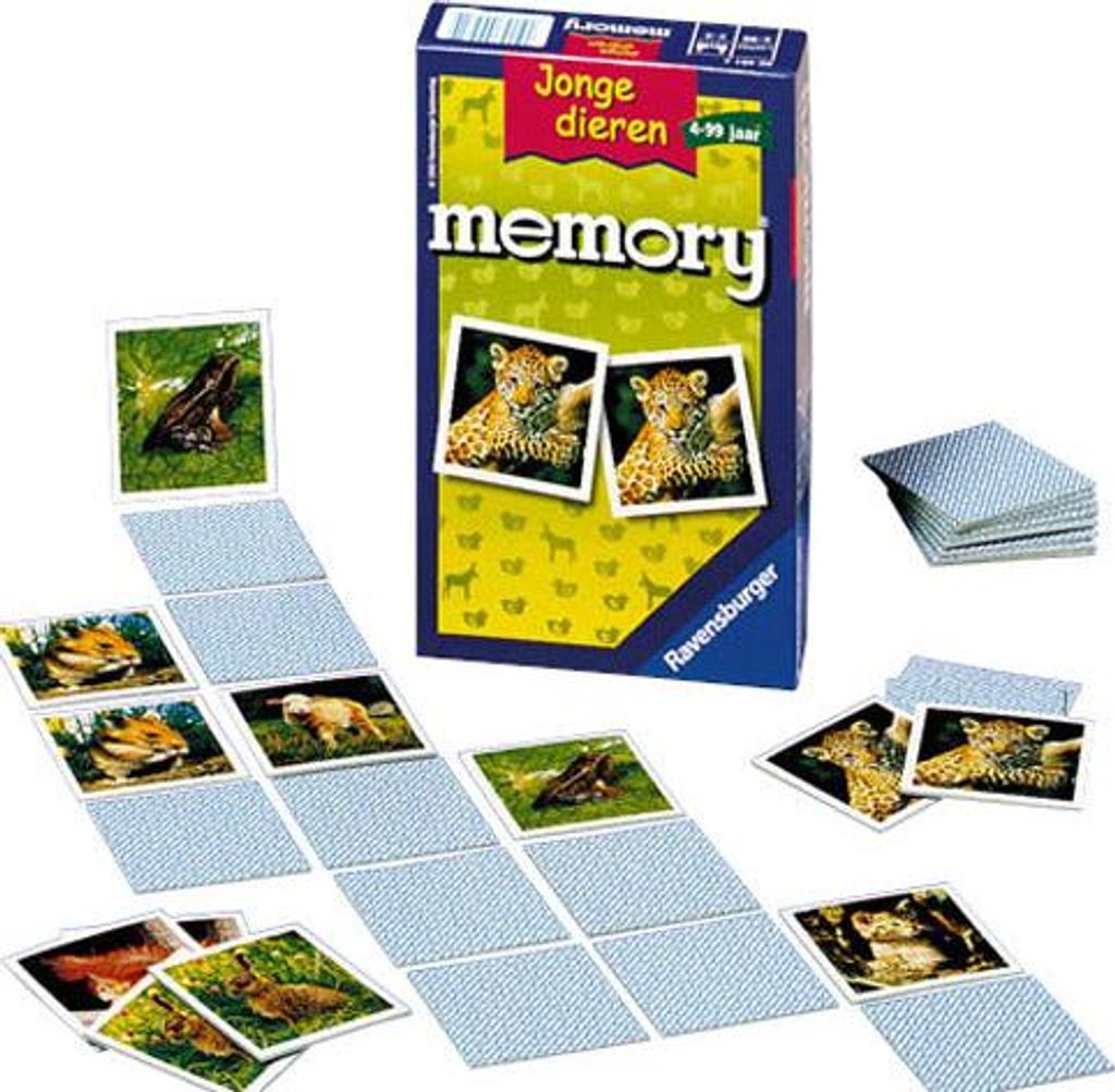 Ravensburger Spel Memory Jonge Dieren Pocket Image du produit 