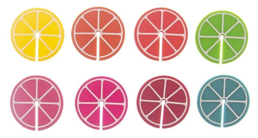 ORION Distinguateur pour verres citrus 8 pcs, silicone Image du produit 