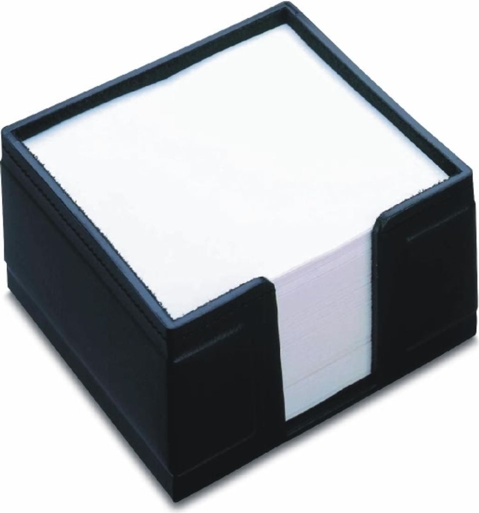 Zettelbox Modena Leder schwarz