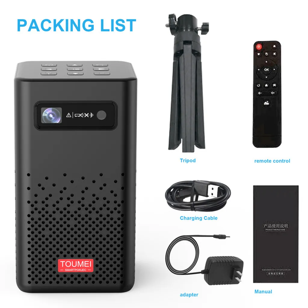 Vidéoprojecteur 1080P Full HD Cinéma Maison Android TV 9.0 Bluetooth Noir - 2