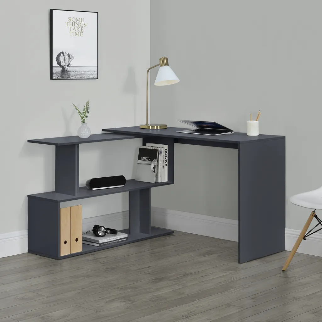 Bureau d'angle gain de place pour optimiser les petits espaces gris