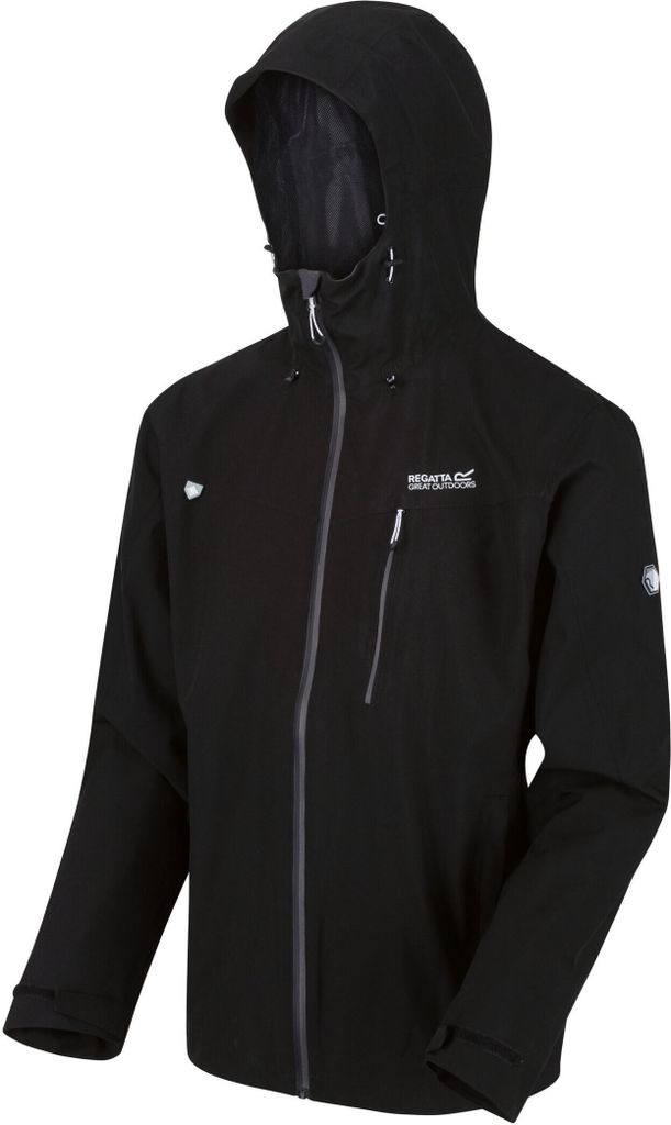 Regatta Birchdale Outdoorjacke Regenjacke Wasserdicht und Winddicht Herren, Größe:3XL, Farbe:Schwarz