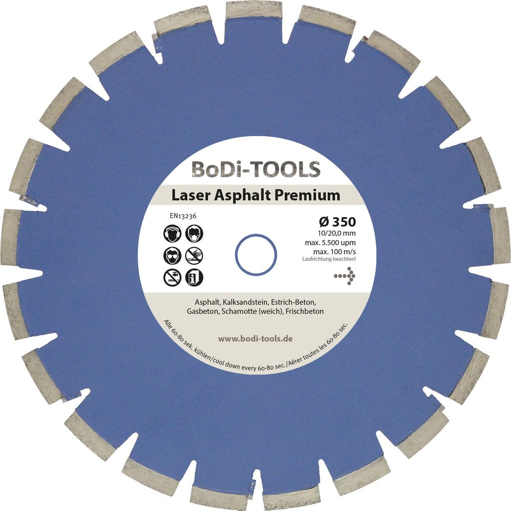 Diamant-Trennscheibe LA12 - Ø 350 mm / 20,0 mm Bohrung