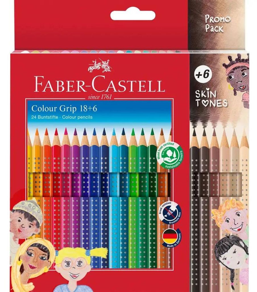 FABER-CASTELL 112819 FABER-CASTELL Colour Grip Skin Tones Productafbeelding 