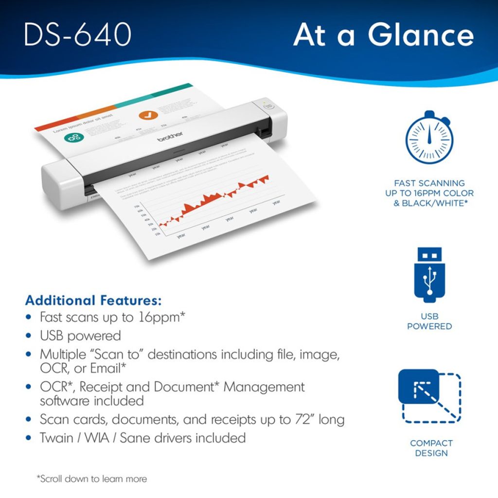 Brother DSmobile DS-640 mobiele USB 3.0 enkele vel Produktbild 5
