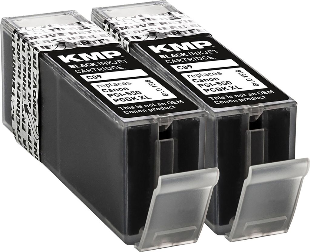 KMP Tintenpatrone passend für Canon PGI550PGBKXL Black Doublepack