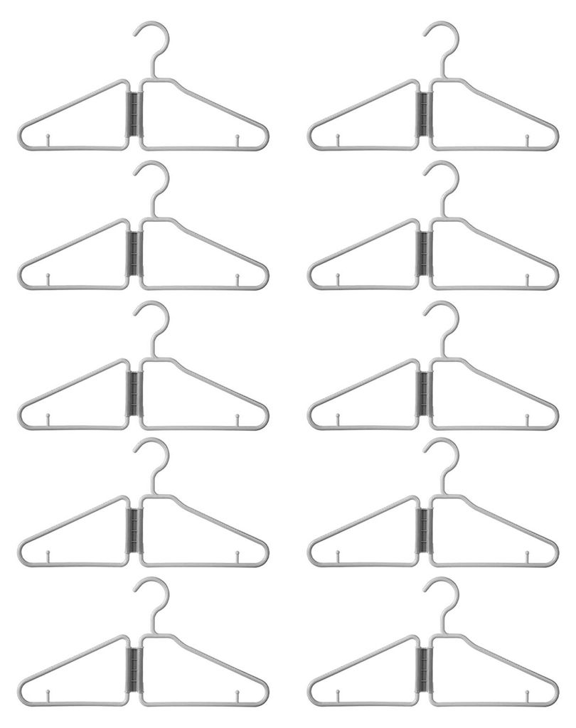 10/20 Stück Kleiderbügel, faltbar, verdickt, robust, belastbar, rutschfest, Schulterdesign, platzsparend, für Kleiderschränke