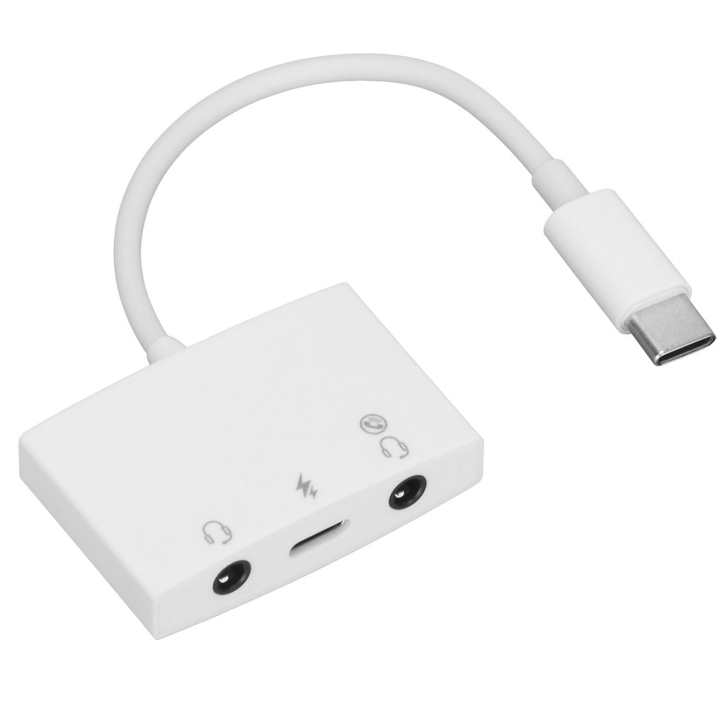 Sdoppiatore per cuffie, 3 in 1, trasferimento da USB a C, Immagine del prodotto 