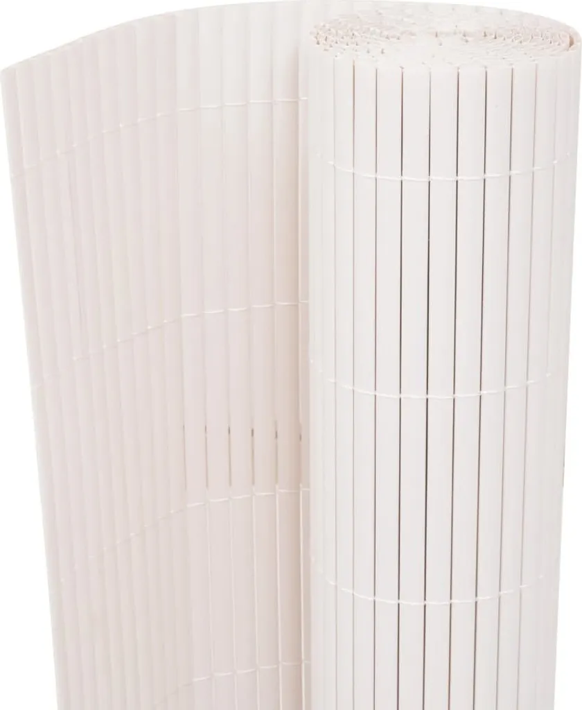 The Living Store Clôture de jardin double face 90x500 cm Blanc PVC