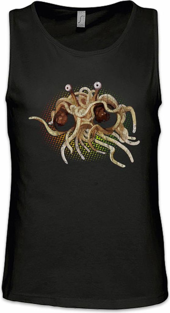 Urban Backwoods Rastafari Spaghetti Monster, Ärmelloses T-Shirt, Farbe: Schwarz, Größe: 3XL