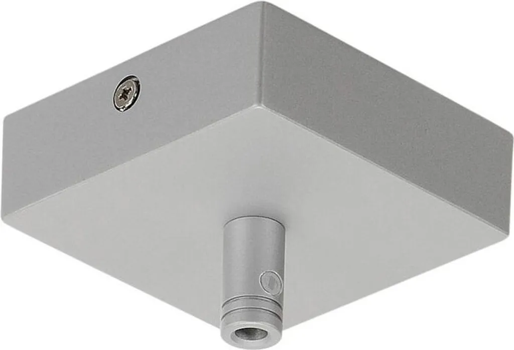 Rosace GLENOS Argent 8,5cm : fixez solidement vos câbles de plafond