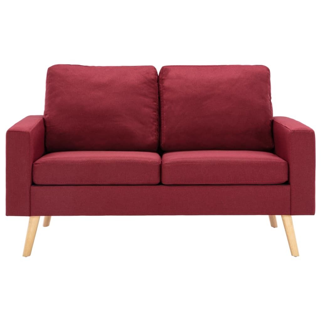 "im Sonderangebot" 2-Sitzer-Sofa - CLORIS - Couchgarnitur - Sofa Set Sitzmöbel - Weinrot Stoff - 130 x 76 x 82,5 cm - NeuMöbel5881454