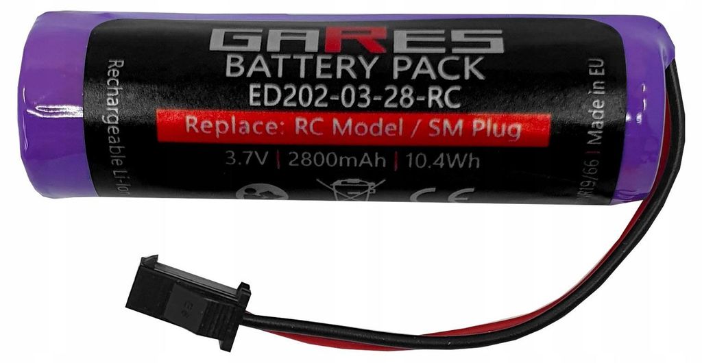 GARES Akumulátor Batéria pre RC SM 2Pin | 3,7V 2,8Ah | Obrázok produktu 