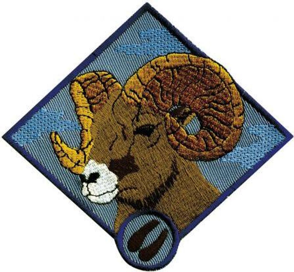 AUFNÄHER - Bock - 00341 - Gr. ca. 6 x 6,5 cm - Patches Stick Applikation