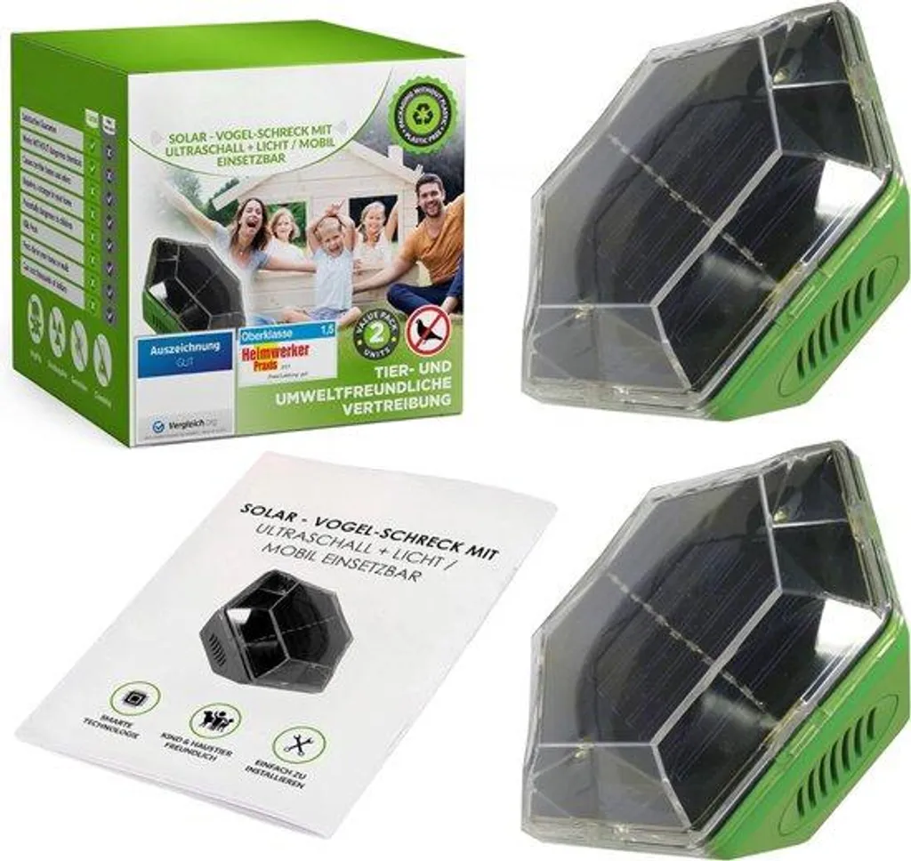 Solar Pest Control 100 Répulsif Ultrasons Solaire pour Jardin Efficace