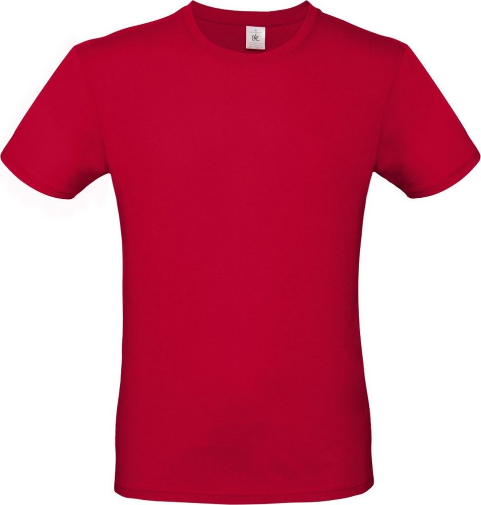 B&C Herren T-Shirt #E150 BC3910 (XS) (Tiefrot)