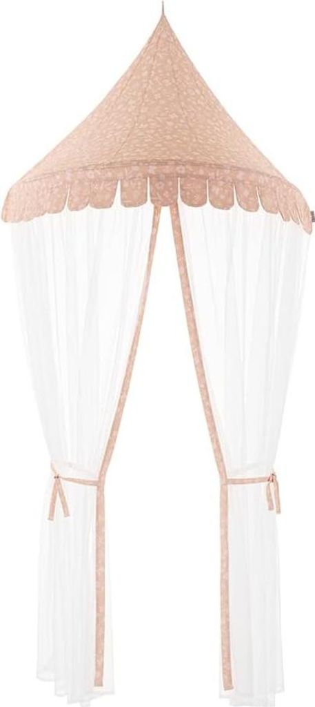 Wandvordach Betthimmel für Kinderzimmer - Multifunktionales Spielzelt mit Blumenmuster