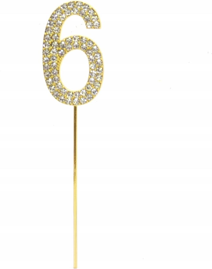 Edler Tortenstecker Zahl 2-9 - Glitzernder Cake Topper für Geburtstag & Jubiläum Deko