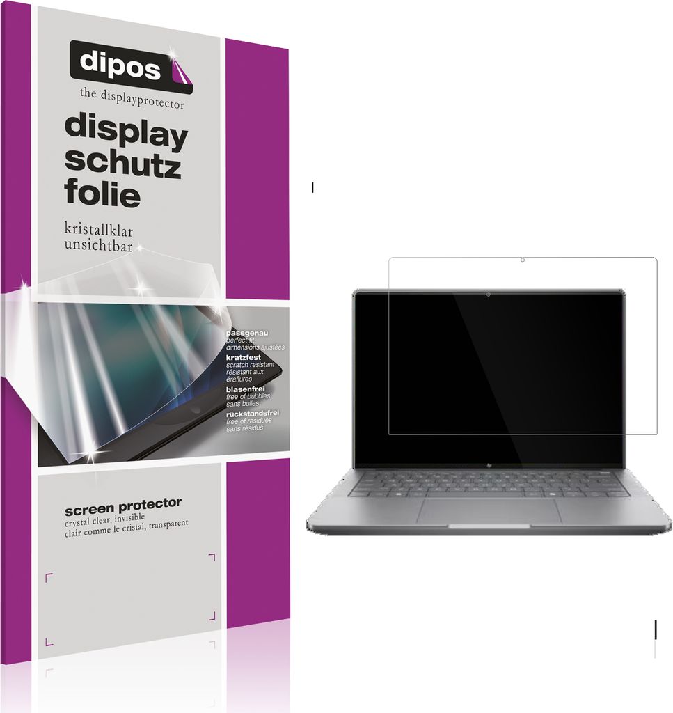 2x Schutzfolie für HP ZBook Ultra G1a klar Displayschutzfolie Folie Display Schutz dipos