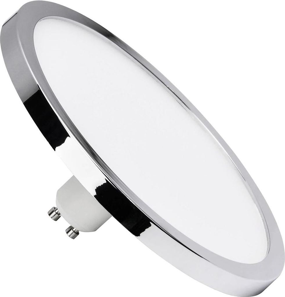 LightMe LED Mini-Panel Chrom Ø14,5cm Lampe 8W GU10 matt Produktbild 
