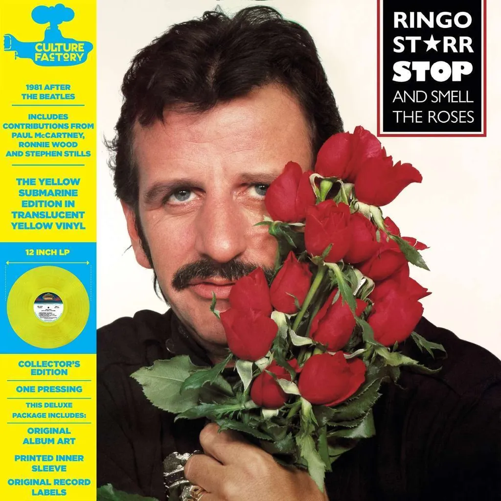 Vinyle Ringo Starr Stop & Smell The Roses Édition Limitée Jaune Neuve LP