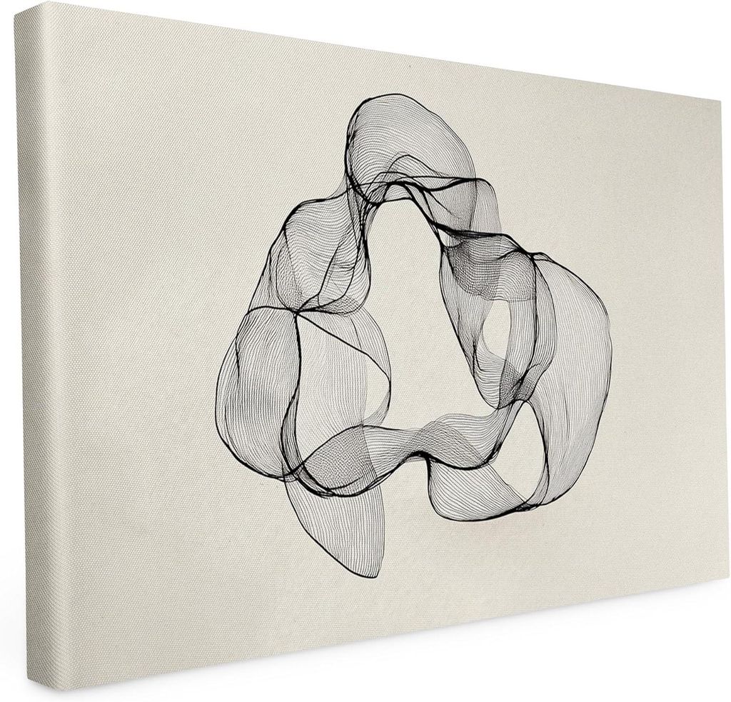 Keilrahmen bedruckt - Linienkunst - 20x30 cm - Wandbild auf Künstler Leinwand – matter hochwertiger Kunstdruck - 2cm Holzrahmen mit 280g Canvas