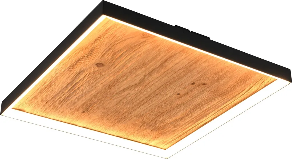 Plafonnier LED bois 45 cm pour éclairage de salle à manger et salon