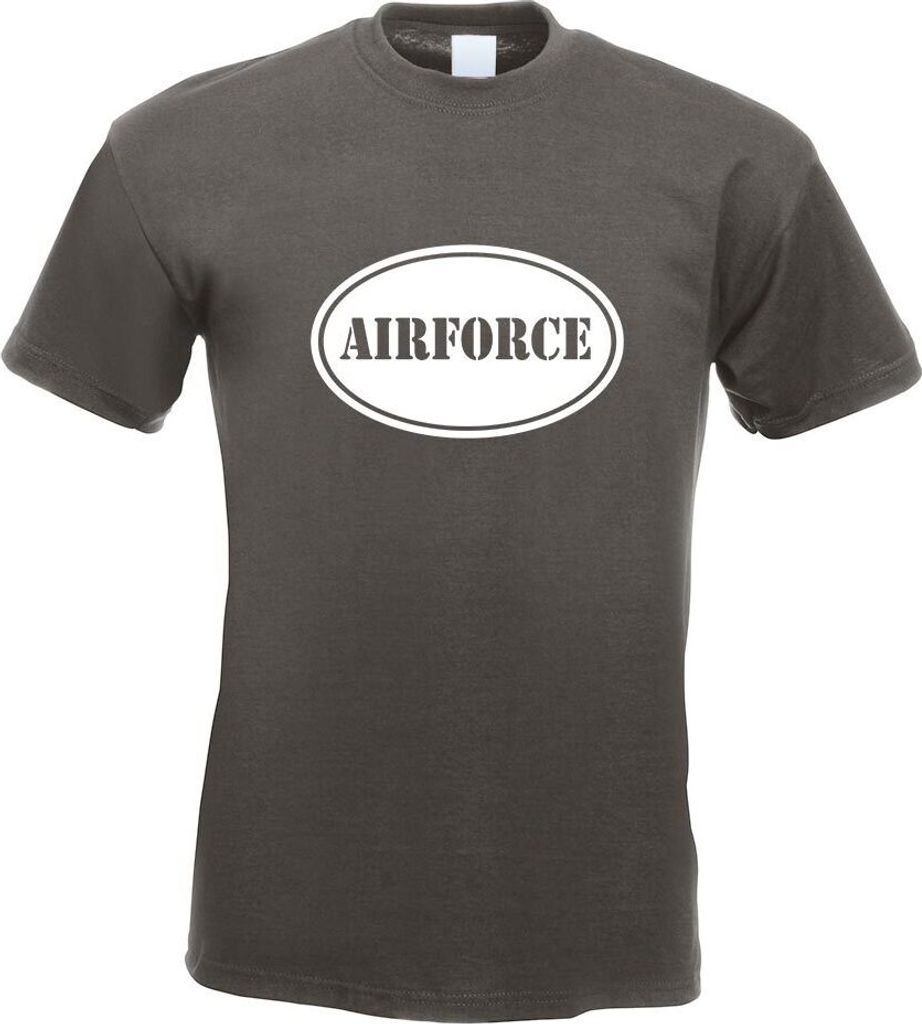 Kiwistar - T-Shirt - Graphit - United States Air Force - USAF Motiv Bedruckt Funshirt Design Print - mit Motiv Bedruckt - Funshirt Design - Sport -...