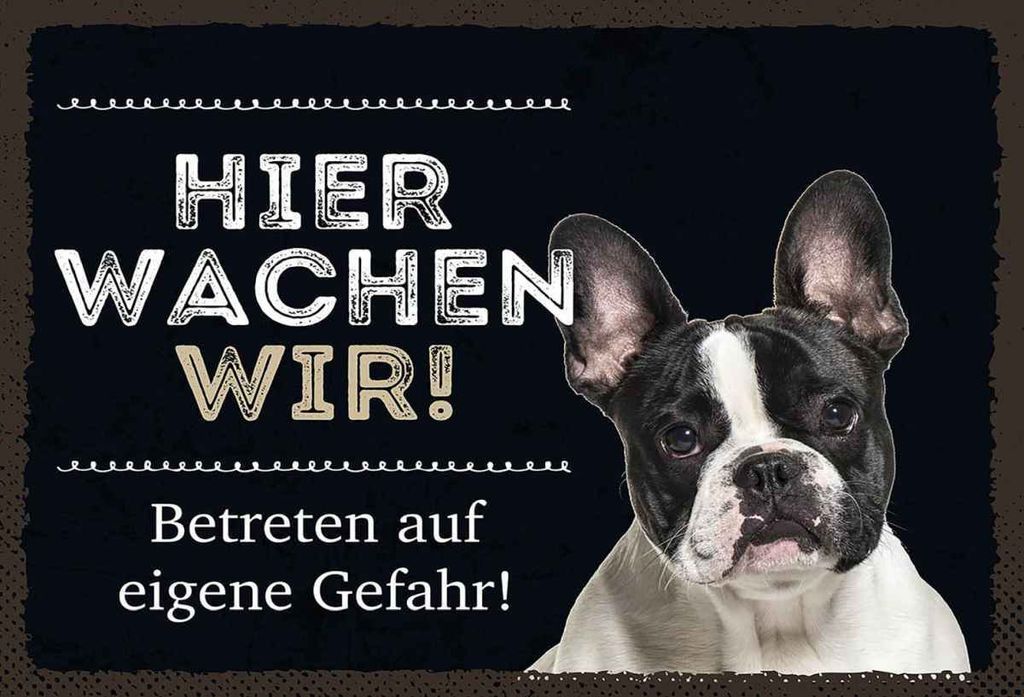 vianmo Holzschild 20x30 cm Tiere hier wachen wir eigene Gefahr