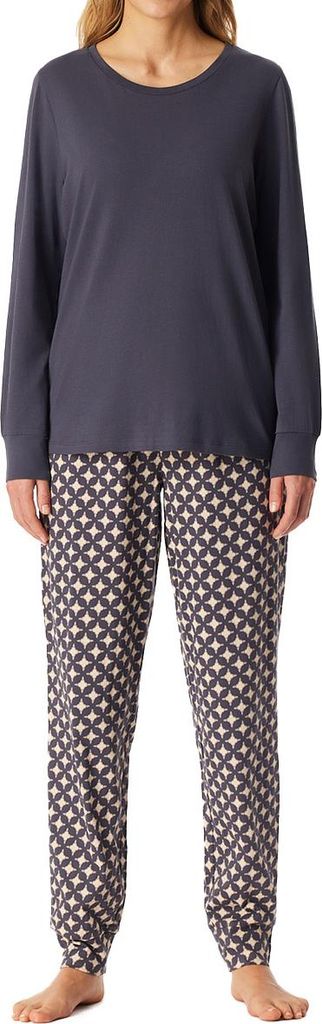 Schiesser Damen Schlafanzug lang 48  graphit Stück Produktbild 