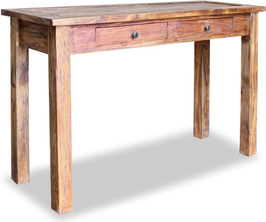 Table console 123 cm en acajou massif - Finition artisanale et bois noble