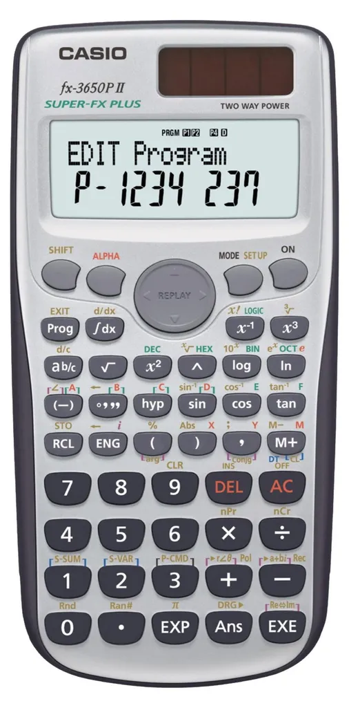 Casio FX-3650PII : calculatrice scientifique anti-erreur de saisie