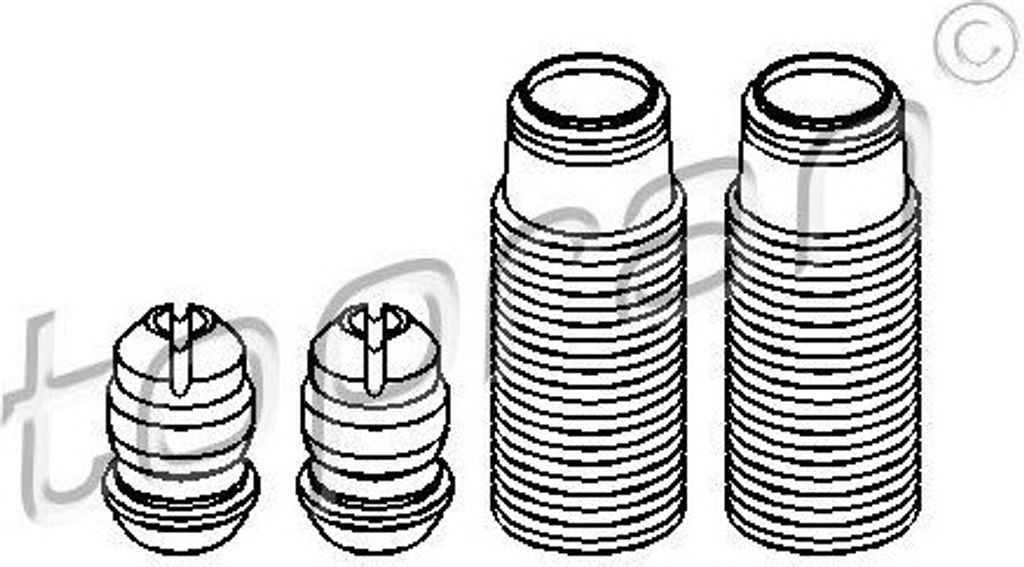 TOPRAN 914 001 Staubschutzsatz, Stoßdämpfer OE 357498131S kompatibel mit Cordoba, Ibiza, Golf III, Passat 35I, Polo 6N, Polo 6V